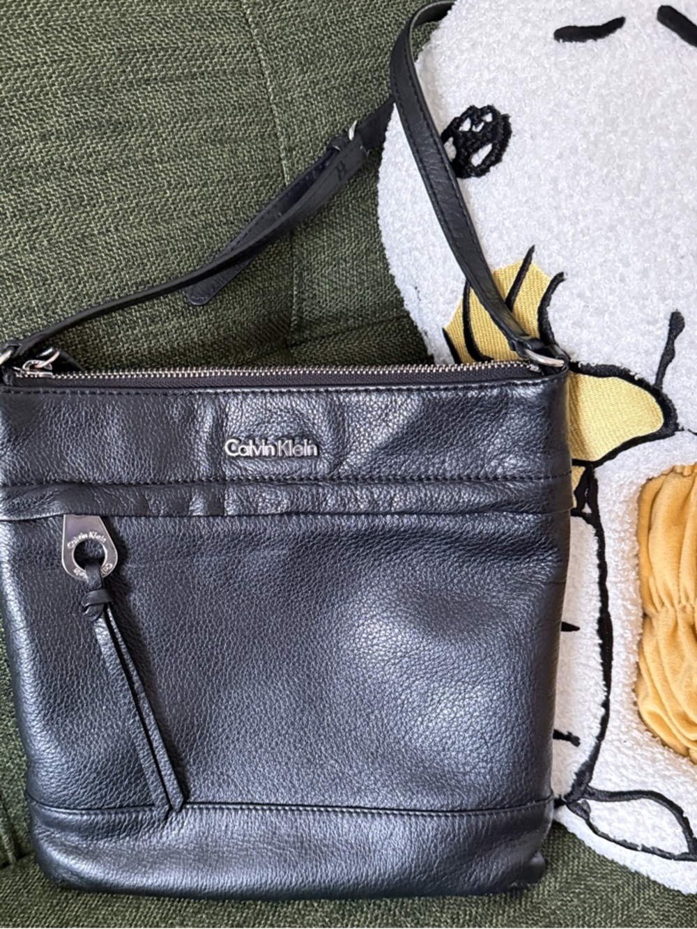 Calvin Klein Black Leather Crossbody Bag